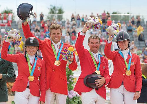 Gold Team at the Podium